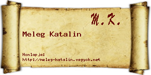 Meleg Katalin névjegykártya