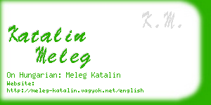 katalin meleg business card